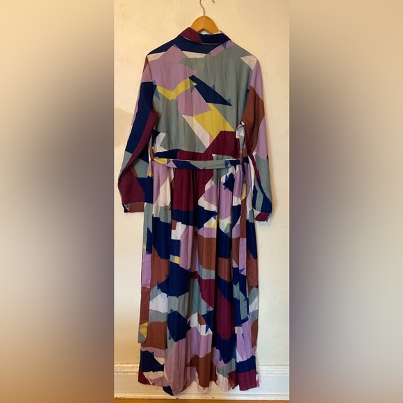 Colorful Abstract Patterned Maxi Dress - Picture 3 of 3